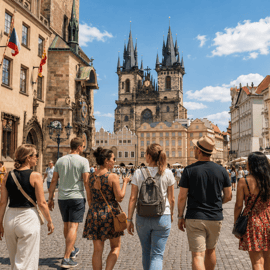 Depuis Vienne : Prague – Petit groupe – Excursion et prise en charge à l'hôtel
